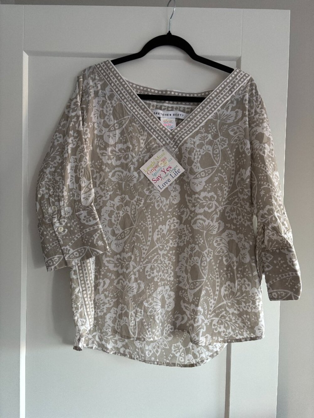 Gretchen Scott Ladies Blouse New With Tags- Size XL